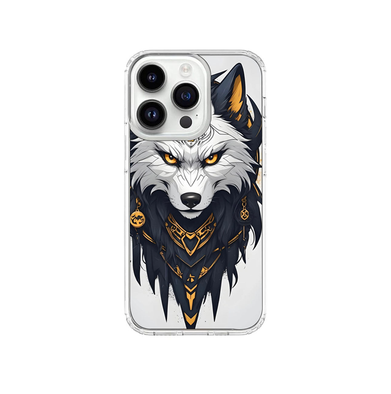 Wolf Animal Printed Clear Silicone Cover
